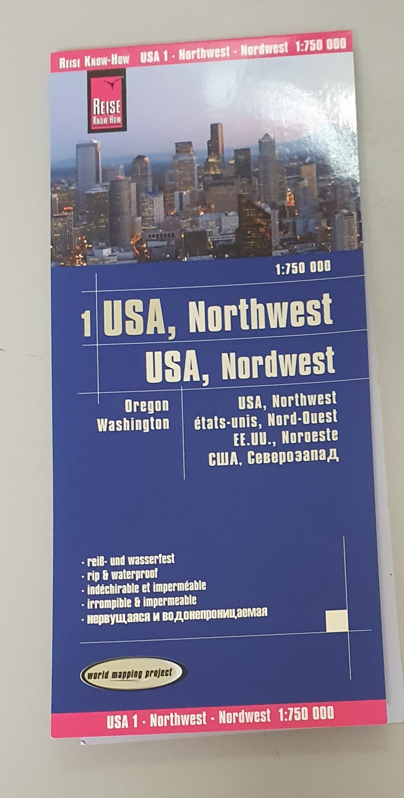 Reise Know-How Landkarte USA 01, Nordwest (1:750.000) : Washington und Oregon