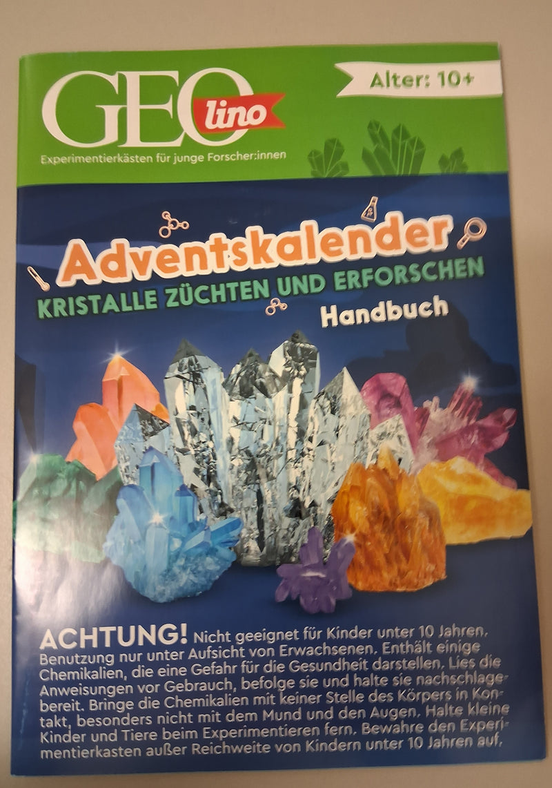GEOlino Adventskalender Kristalle züchten und erforschen
