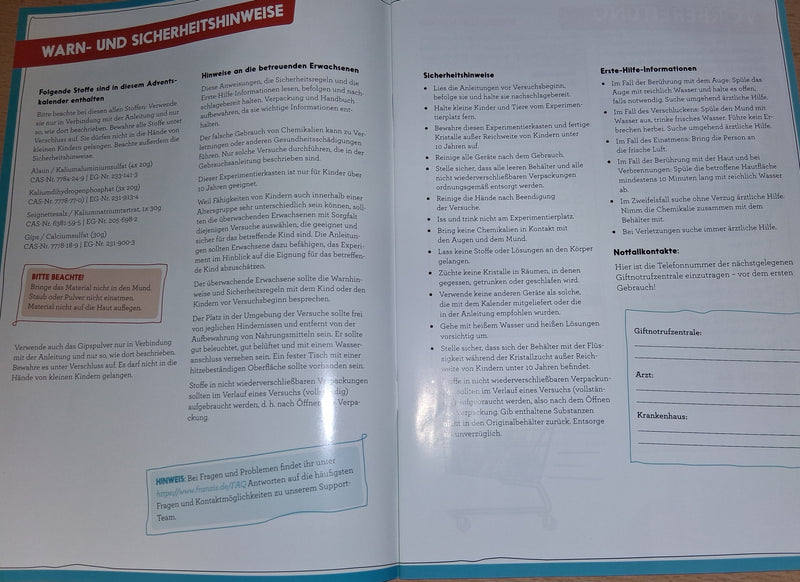 GEOlino Adventskalender Kristalle züchten und erforschen