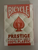 BICYCLE® PRESTIGE 100% PLASTIC POKER (ROT)