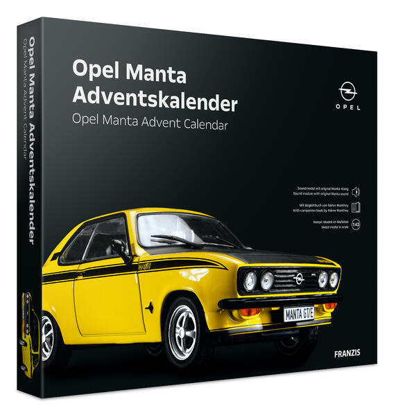 Opel Manta Adventskalender, Metall Modellbausatz im Maßstab 1:24