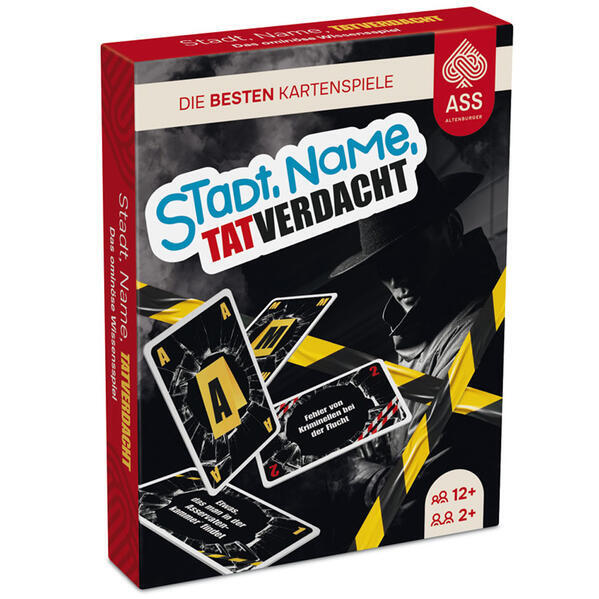 Stadt, Name, Tatverdacht - Crime Spiel für 2-4 Spieler, ab 7 Jahre (Krimispiel)