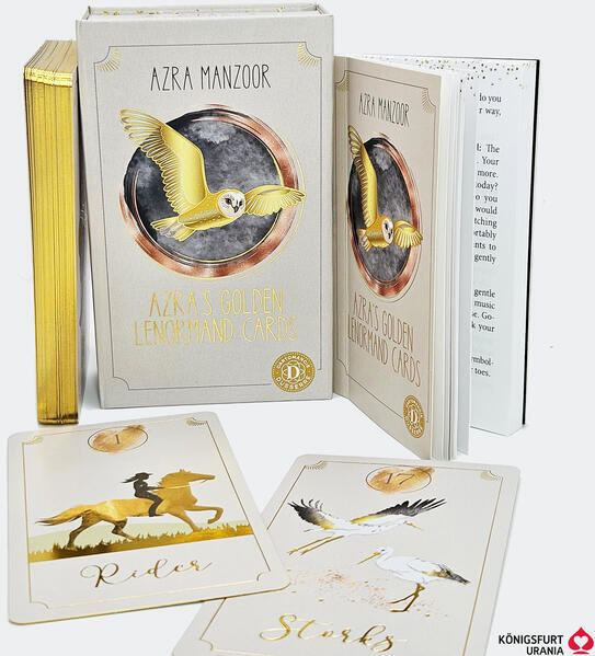 Azra’s Golden Lenormand: 36 Golden Lenormand cards in modern, enchanting design