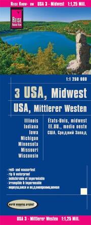 Landk. USA 3 Mittlerer Westen 1:1,25Mio