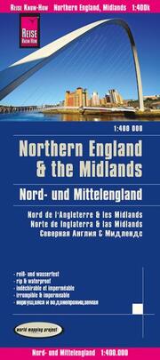 Landkarte Nord- und Mittelengland