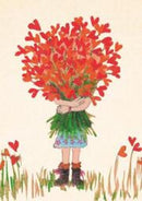 Happy Art Postkarte Rote Blumen VE10