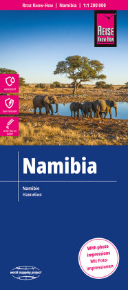 Reise Know-How Landkarte Namibia (1:1.200.000), Namibie,2023