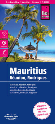 Landkarte Mauritius, Reunion, Rodrigues