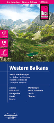 Landkarte Westliche Balkanregion 1:725'