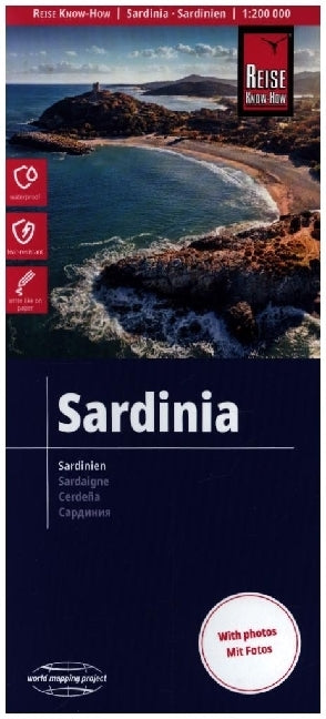 Reise Know-How Landkarte Sardinien / Sardinia (1:200.000)-2024