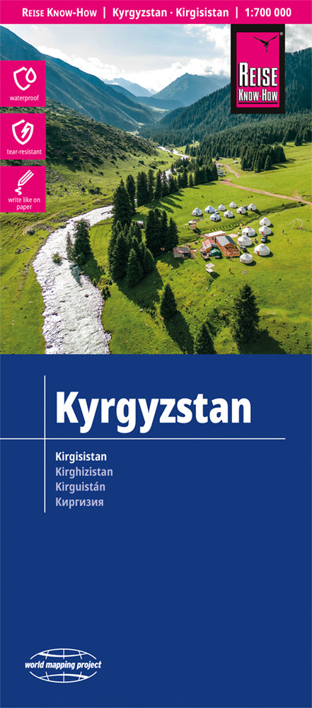 Reise Know-How Landkarte Kirgisistan / Kyrgyzstan (1:700.000)-2024