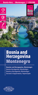Reise Know-How Landkarte Bosnien-Herzegowina, Montenegro-2025