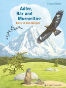 Adler, Bär und Murmeltier Tiere in den Bergen