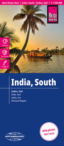 Reise Know-How Landkarte Indien, Süd / India, South (1:1.200.000)-2025