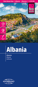 Reise Know-How Landkarte Albanien / Albania (1:220.000)-2025