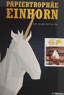 Papiertrophäe Einhorn zum Selbstgestallten