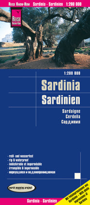 Reise Know-How Landkarte Sardinien / Sardinia (1:200.000),