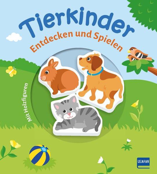 Tierkinder (Pappbilderbuch + 3 Holzfiguren)